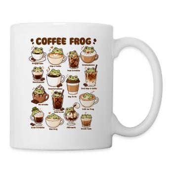 Kaffee Frosch Kawaii Niedlicher Frosch Liebhaber - Tasse - Weiß - Rechts
