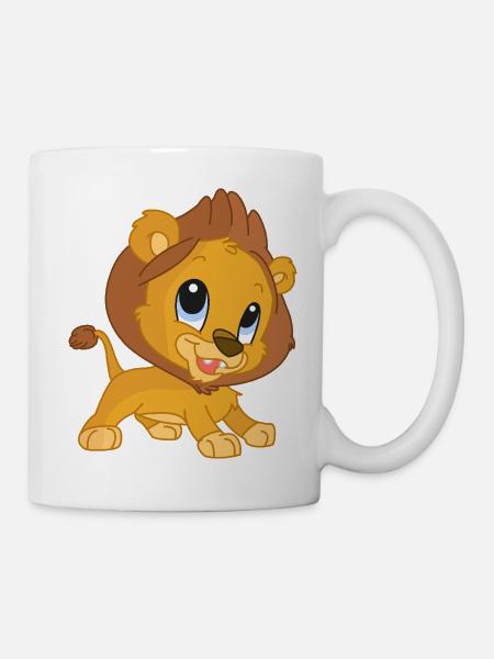Süßes Löwenbaby - Tasse - Weiß