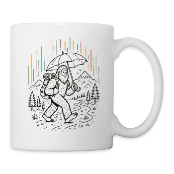 Sasquatch Regenschirm-Wanderung - Tasse - Weiß - Rechts