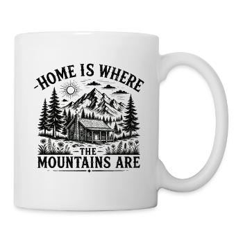 Zuhause ist, wo die Berge sind - Tasse - Weiß - Rechts