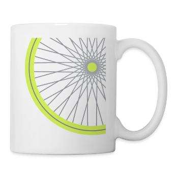 Fahrrad Reifen - Tasse - Weiß - Rechts