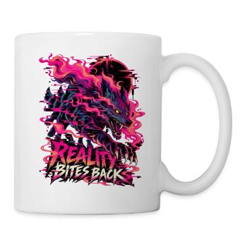 Neon Drache Flammensturm - Tasse - Weiß - Rechts