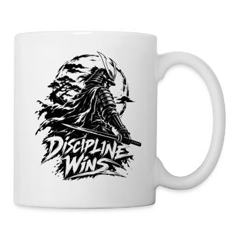 Disziplin siegt: Samurai-Krieger - Tasse - Weiß - Rechts
