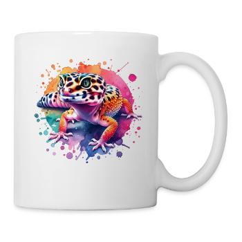 Leopardgecko Geschenk - Tasse - Weiß - Rechts