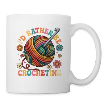Ich häkele lieber – Garnliebhaber – Garnliebhaber - Tasse - Weiß - Rechts