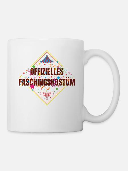 Offizielles Faschingskostüm - Tasse - Weiß