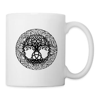 Celtic Irland Wikinger Keltisch Knoten Muster Baum - Tasse - Weiß - Rechts