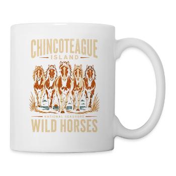 Chincoteague Wildpferde Insel - Tasse - Weiß - Rechts