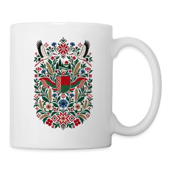 Belarus | Störche, Folklore & Natur - Tasse - Weiß - Rechts