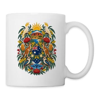 Australien | Outback, Känguru & Kakadu - Tasse - Weiß - Rechts