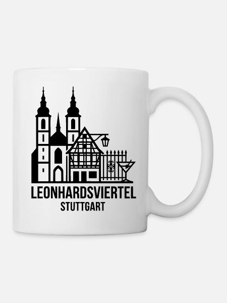 Leonhardsviertel Stuttgart - Tasse - Weiß