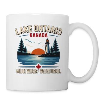 Lake Ontario Kanada Leuchtturm Sonnenuntergang - Tasse - Weiß - Rechts