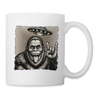 Bigfoot Sasquatch lustiges Halloween - Tasse - Weiß - Rechts