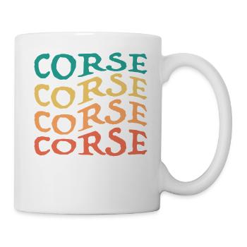 Souvenir-Urlaube zur Insel der Schönheit von Korsika - Tasse - Weiß - Rechts