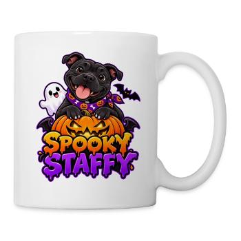 Spooky Staffy - Tasse - Weiß - Rechts