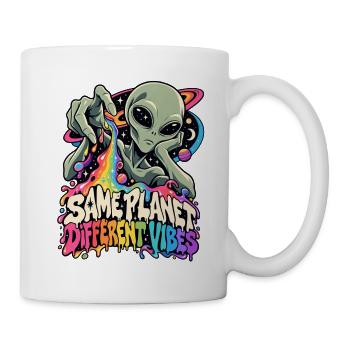 Gleicher Planet, andere Vibes - Tasse - Weiß - Rechts