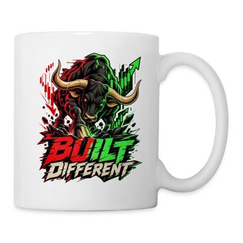 Stier im Trading-Stil - Tasse - Weiß - Rechts