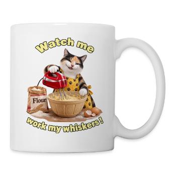 Ich arbeite an meinen Schnurrhaaren - Tasse - Weiß - Rechts