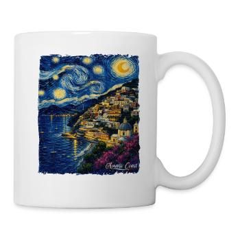 Italien Mediterran Amalfi Coast Sternennacht - Tasse - Weiß - Rechts