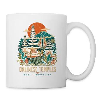Bali Indonesien Balinesische Tempel - Tasse - Weiß - Rechts