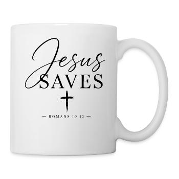 Jesus rettet die Römer - Tasse - Weiß - Rechts