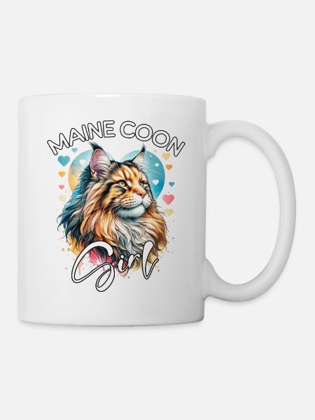 Maine Coon Mädchen Maine Coon - Tasse - Weiß