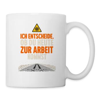 Winterdienst Spruch - Tasse - Weiß - Rechts