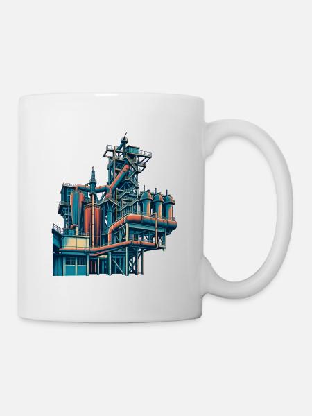 Landschaftspark Duisburg Retro - Tasse - Weiß