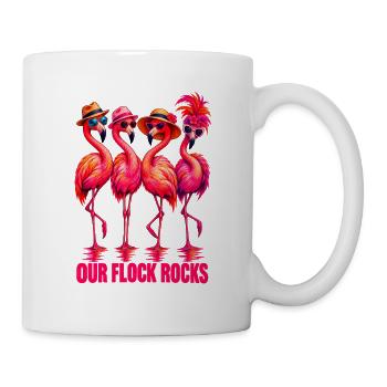 Our Flock Rocks Flamingo Summer Vacation - Tasse - Weiß - Rechts