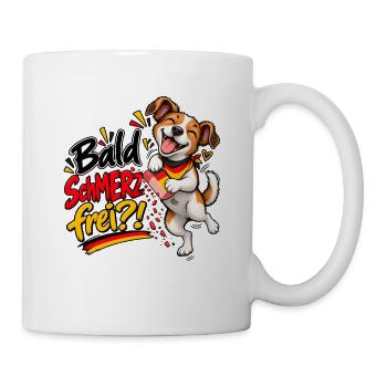 Bald SchMERZ frei?! Gegen Merz  - Tasse - Weiß - Rechts