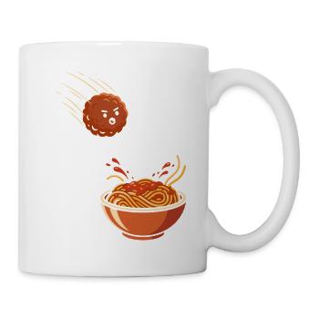 Fearless Meatball vs. Spaghetti - Tasse - Weiß - Rechts