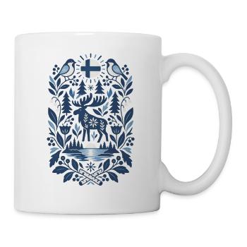 Finnland | Elch, Seen & Nordische Natur - Tasse - Weiß - Rechts