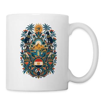 Ägypten | Pyramiden, Horus & Nil - Tasse - Weiß - Rechts