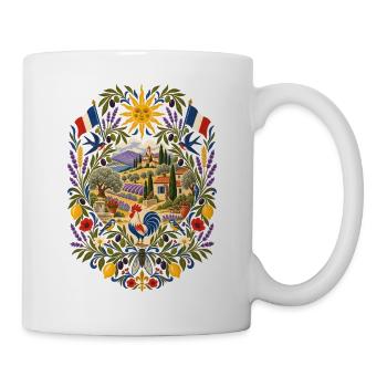 Frankreich | Provence, Lavendel & Oliven - Tasse - Weiß - Rechts