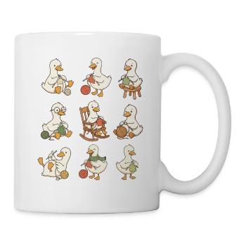 Niedliches Gänsehäkeln – Häkelliebhaber – Häkelliebhaber - Tasse - Weiß - Rechts