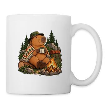 Capybara Camping - Tasse - Weiß - Rechts