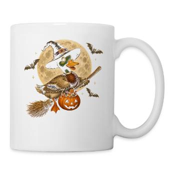 Ente Hexe Halloween Ente - Tasse - Weiß - Rechts