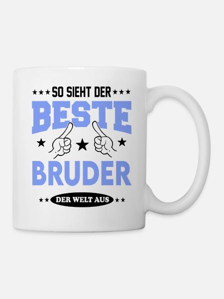 Bester Bruder der Welt Familie Family T-Shirt - Tasse - Weiß