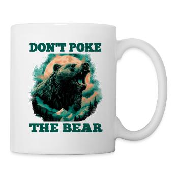 Wilder Bär im Vollmond – Outdoor & Natur Spruch - Tasse - Weiß - Rechts