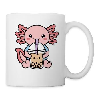 Süßer Axolotl Bubble Tea Trink Kawaii Boba Milchtee - Tasse - Weiß - Rechts