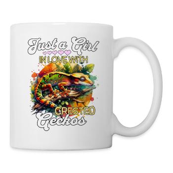 Mädchen Kronengecko - Tasse - Weiß - Rechts
