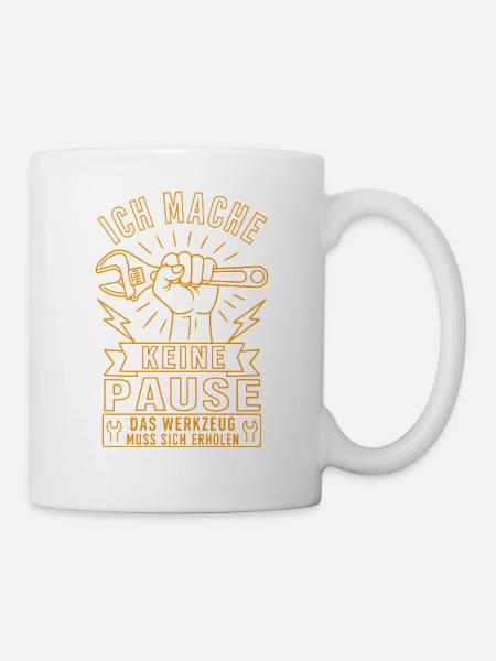 Keine Pause Werkzeug erholt sich - Tasse - Weiß