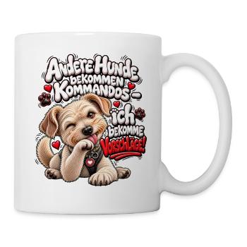 Hundekommandos – Vorschläge - Tasse - Weiß - Rechts