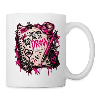 Drama Notizbuch Pink Gothic - Tasse - Weiß - Rechts
