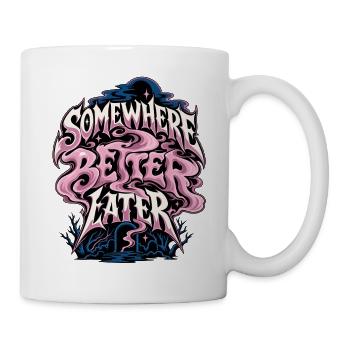 Zwischen Welten Pinker Nebel - Tasse - Weiß - Rechts
