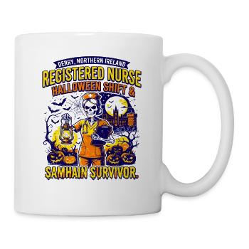 Derry Registered Nurse Halloween Shift Samhain - Tasse - Weiß - Rechts