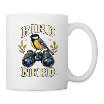 Bird Nerd – Kohlmeise Vogelbeobachtung - Tasse - Weiß - Rechts