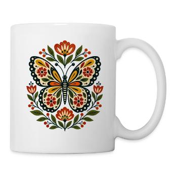 Schmetterlinge Schöner Schmetterling - Tasse - Weiß - Rechts
