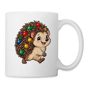 Weihnachten Igel Christbaumkugeln Geschenk - Tasse - Weiß - Rechts