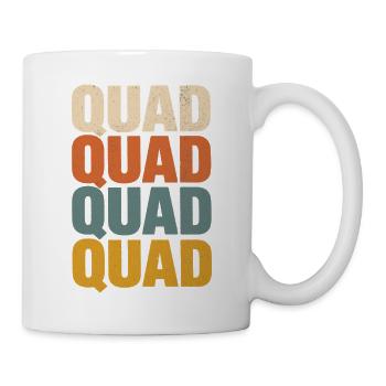  ATV Quad Biker Vintage Four Wheeler Offroad - Tasse - Weiß - Rechts